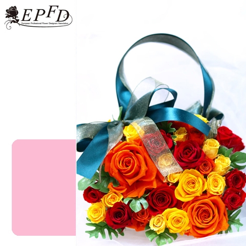 プリザーブドフラワー　ハンドバッグブーケ