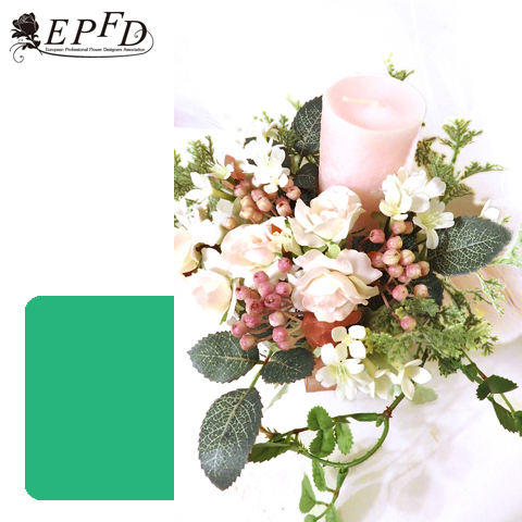 アーティフィシャルフラワー　キャンドルアレンジメント